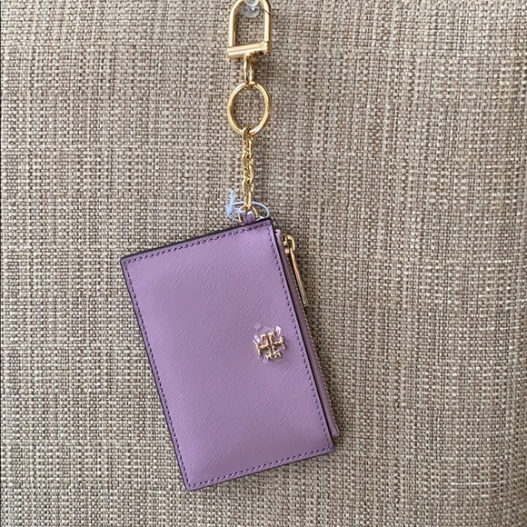 Tory Burch Emerson Case Key Ring ID Insert Violet - Picture 3 of 11